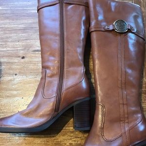 Ralph Lauren brown knee high boots